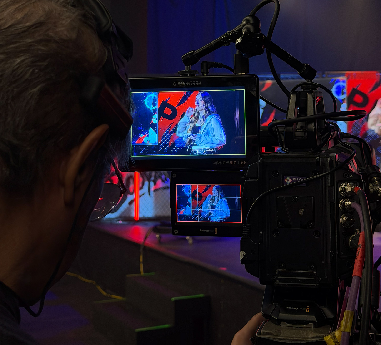 Bastidores de captação de um evento